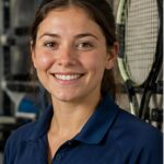 Grace Evans, racquet stringer